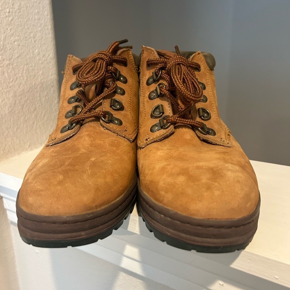 Timberland Brown Leather Ankle Boots Shoes Womens 8 - Picture 7 of 8